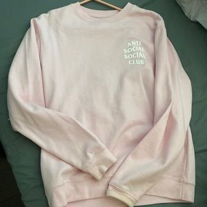 Anti social social club pink sweater